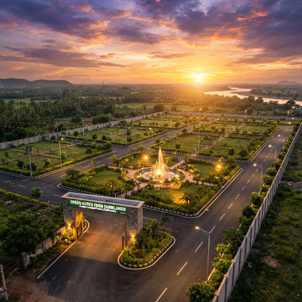 Sunset Panorama — Sri Vighnesh Gardens