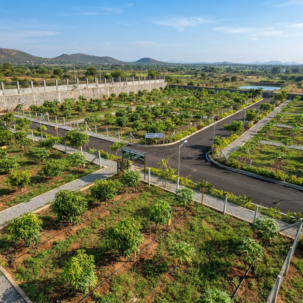 Sri Vighnesh Gardens Farm Plots with fruit trees